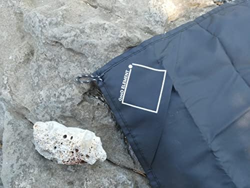 GooD ELEMENT, Picnic Mats, Outdoor Mats for Camping, 140 x 200cm, Multi-purpose, Beach Mat Sand Free Waterproof, Pocket Picnic Blanket, Garden sheet, Festival Accessories, Picnic Accessories,(Black)