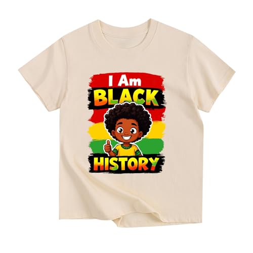 I am Black History Black Boy Tees Juneteenth Black History Kids BHM Graphic Shirt 12-13T