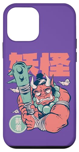 Carcasa para iPhone 12 mini Japonés Oni Yokai Kanabo Demon Manga Anime Kanji Comic Art