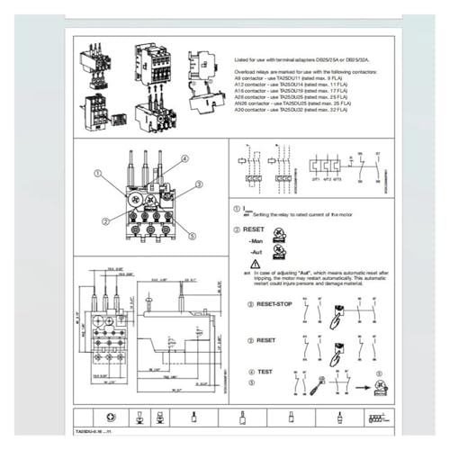 Relais EF96-100 de surcharge électronique triphasé 1SAX341001R1101