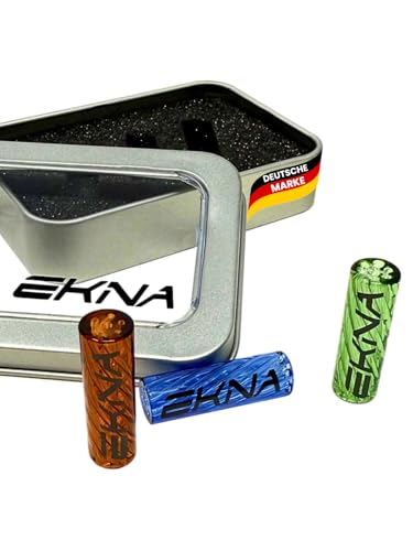 EKNA Spiraltip - Juego de 3 filtros giratorios innovadores de cristal, punta de filtro de vidrio de borosilicato, accesorios para un sabor más intenso (juego de 3)