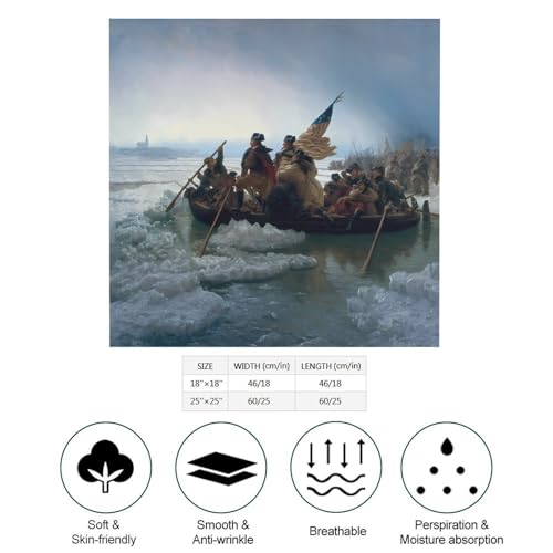 Washington Crossing The Delaware Womens Head Scarf Soft Bandana Neck Scarf Hair Warp2