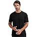netdraw Men's Ultra Soft Bamboo Viscose Pocket T-Shirt Classic Fit Lightweight Cooling Short Sleeve Casual Basic Cotton Shirt, Black, 3XLT
