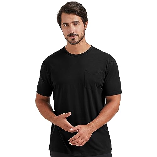 netdraw men39s ultra soft bamboo viscose pocket t-shirt classic fit lightweight cooling short sleeve casual basic shirt