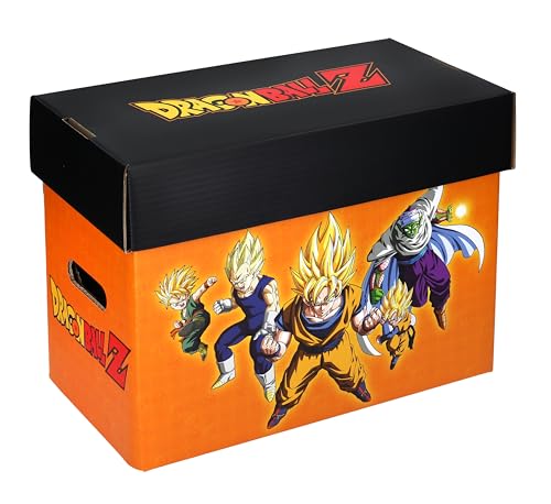 SD TOYS - Dragon Ball Caja con Tapa para Cómics, Naranja y Negra, 22 x 30 x 41 cm