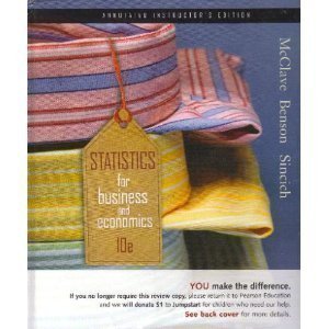 Statistics for Business and Economics 0132409364 Book Cover