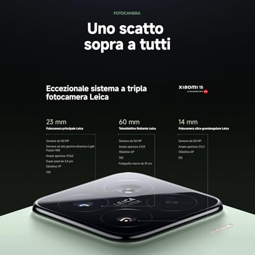 Xiaomi 15 (Smartphone), 12+512GB, Nero, Lenti Leica Summilux, Fotocamera Principale Leica Da 50MP, Batteria Da 5.240Mah, Ricarica Hypercharge Da 90W, Xiaomi Hyperai (Caricabatterie Non Incluso) - 7