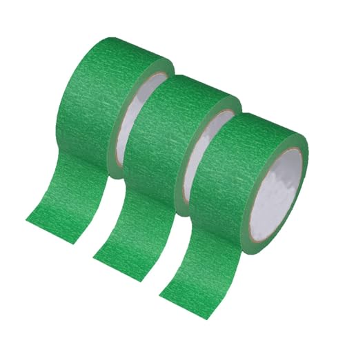 Taśma maskująca | 3 rolki, klejące narzędzie do prac plastycznych,Zielona Taśma Artystyczna 23 mm x 30 m,Do użytku w garażu, szkole, klasie, warsztacie, domu, na ścianach i w