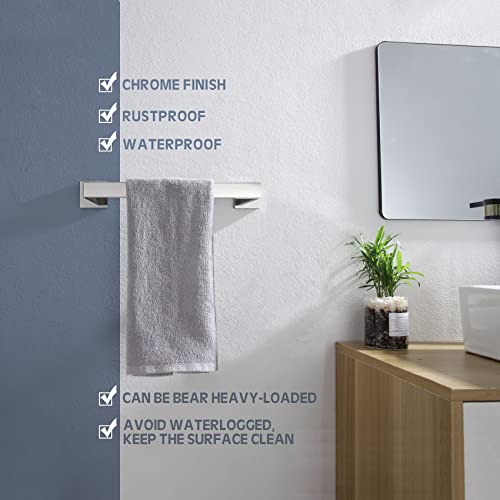 Image of KOKOSIRI 12-Inch Single Towel Bar, Bathroom Kitchen Towel Holder, Wall Mounted SUS304 Stainless Steel Towel Rack, Polished Chrome, B4003CH-L12