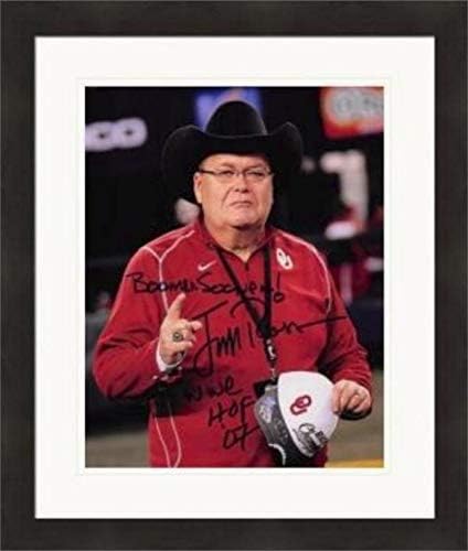 Sports Memorabilia Autograph Warehouse 420923 Jim Ross Autographed 8 x 10 in. Photo Wrestling Broadcaster JR Oklahoma Sooners Fan Inscribed WWE HOF No.SC2 Matted & Framed