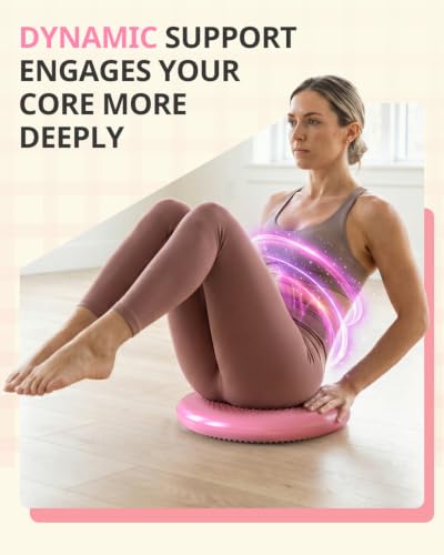 Image of Trideer Wobble Cushion Core Balance Disc, Flexible Seating for Classroom Elementary, Wiggle Seat for Sensory Kids, Balance Pad with Inflation Pump