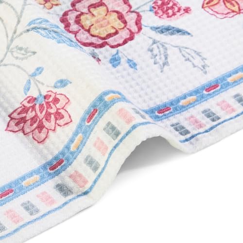 Image of haus & kinder Regalia Waffle Bath Towel | Honeycomb Bathing Towels | 100% Cotton Towel for Men, Women | Gym Towels, Spa Towel | Ultra Absorbent Towel | 160 GSM | Blossom Whisper White | 70x150cm