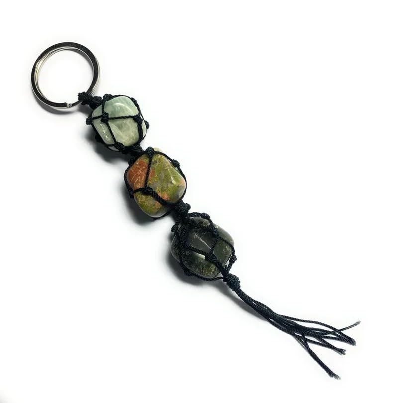 MADHAV CRYSTAL Natural Moon Stone Unkaite And Black Tourmaline Tumbled Key Chain For luck Chakra Stone Key Ring, Reiki Healing Crystal Healing (B0CLRZYN91) Amazon Price History, Amazon Price Tracker