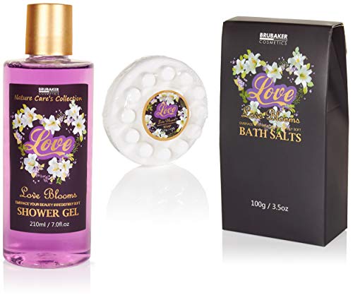 BRUBAKER Beautyset Paarse Bloem Magic - Bad en Body Set - 7-delige Cadeauset in Glitter Stiletto - Image 4