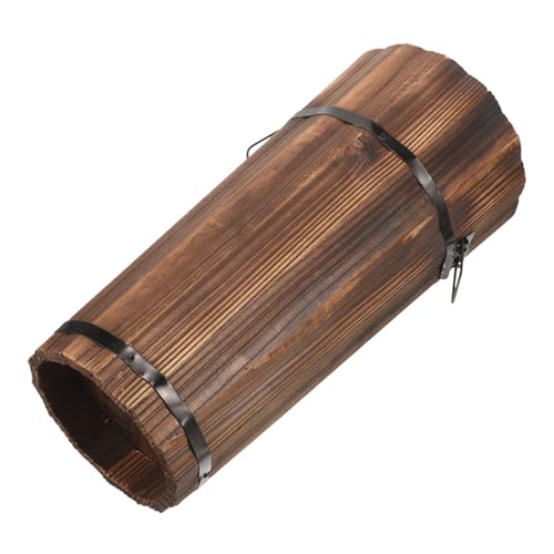 Porte-parapluie bois massif marron style vintage grande capacité pour cannes