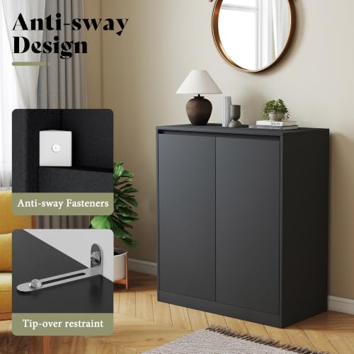 Image of AMERLIFE Modular DIY 2-Door Storage Cabinet, 32 x 16 x 36 Inch