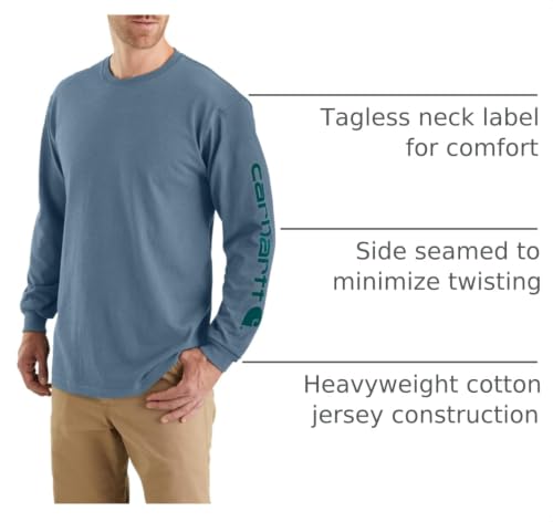 Image of Carhartt Men's Dearborn Loose Long-Sleeve Logo T-Shirt Closeout