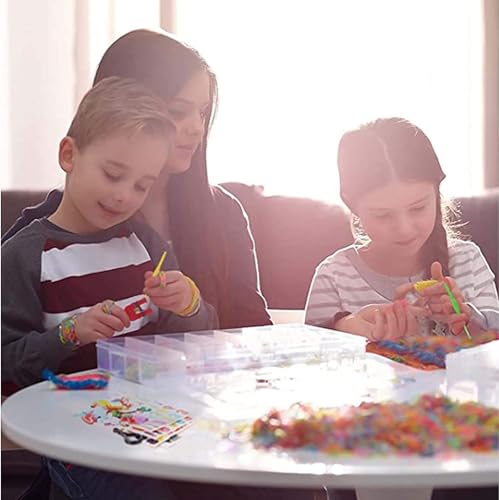 Nestling 2500+ Loom Bänder Set, 40 Rastern Bunte Gummibänder Kit für Armbänder, Loops Gummis Set, Rubber Loombänder Mit Accessoires for Jungs Mädchen Kinder Basteln DIY