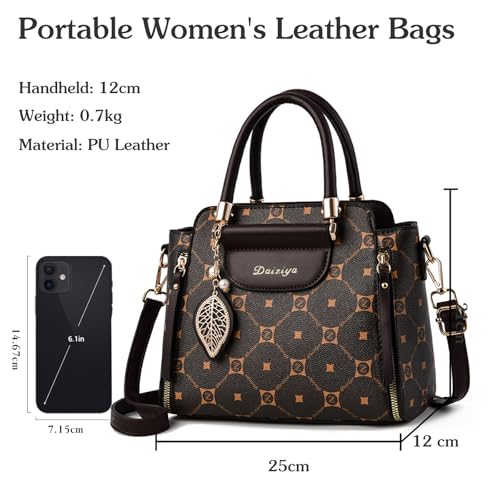 Image of CORIOS Elegant Handbag for Women PU Leather Shoulder Bag Ladies Crossbody Bag Fashion Messenger Bag Top-handle Bag