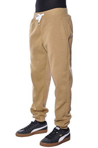 Southpole Men's Active Basic Jogger Fleece Pants, Wheat, 2XL