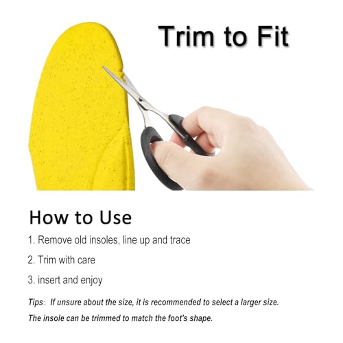 riemot Memory Foam Shoe Insoles for Men and Women,Cushioned Shoe Insoles for Sports Trainers,Work Boots,Hiking Boots,Running Shoes Comfort Inner Soles Navy Size 13UK/47EU - Image 3