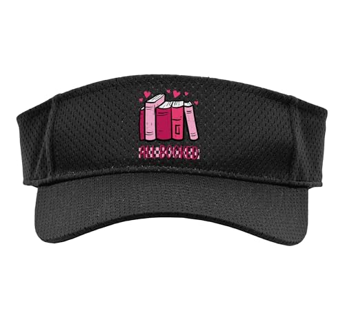 All Booked Funny Read Book Reading Librarian Men Women Kids Sport Sun Visor, Youth, One Size, Black