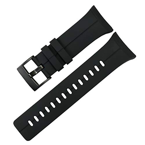 KHZBS �X�p���^���E���g��HR�����p���o�[�X�g���b�v �X�|�[�c�E�H�b�`�o���h �h�� �V���R�� �X�}�[�g�E�H�b�`�x���g 24mm Black black buckle