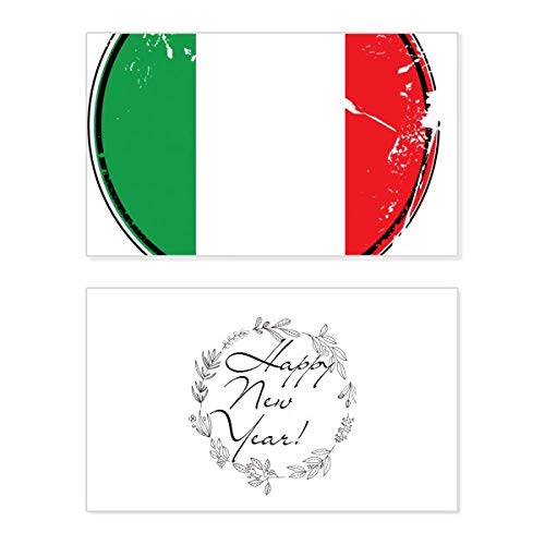 Tarjeta de Año Nuevo con bandera de Italia ideal para regalos y saludos culturales