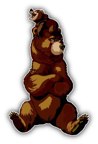 Brother Bears Cartoon Funny - Sticker Graphic - Auto, Wall, Laptop, Cell, Truck Sticker for Windows, Cars, Trucks