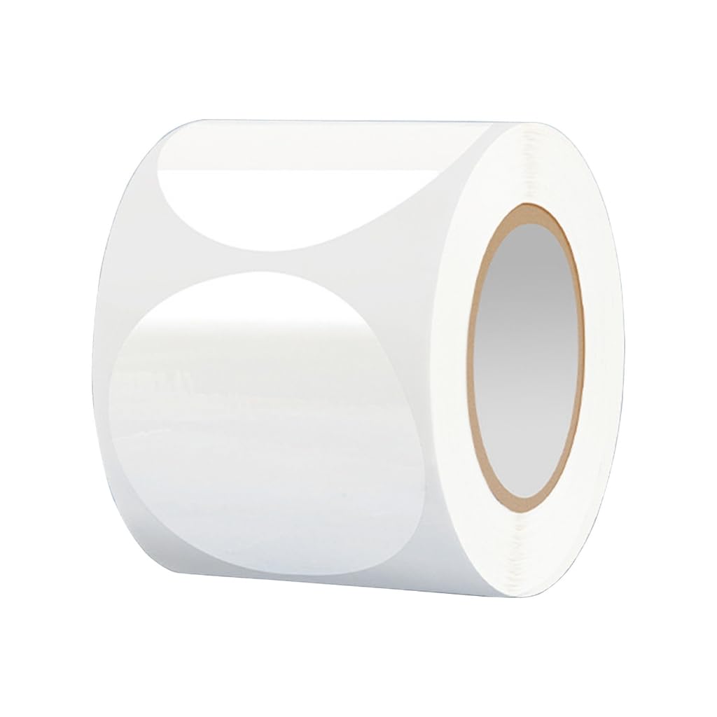 Gmbylby 50Mm 50Mm 500Counts Round Seal Sticker Self-Adhesive Wrapping Label Clear Pvc For Envelope Invitation