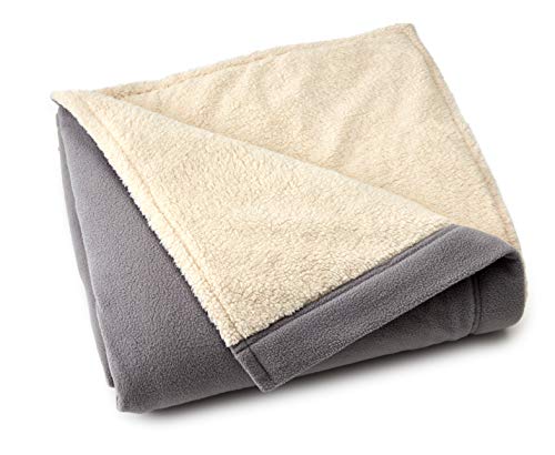 Eddie Bauer | Signature Reversible Fleece/Sherpa Electric Heated Blanket With Safe & Warm Low-Voltage Technology, Full, Gray #TOP4