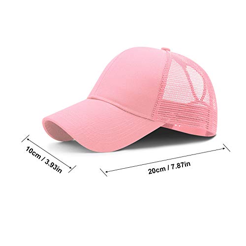 Eastdall Boné de algodão Sport Gorras Casquette coque alto rabo de cavalo malha ajustável Trucker Bo