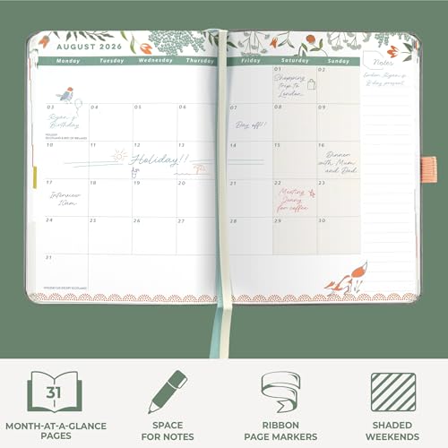 Boxclever Press Everyday 2026 Diary A5 Week to View runs Jan - Dec'26. Luxury Diary 2026 & Notebook In One! Stunning A5 2026 week to view - Image 4