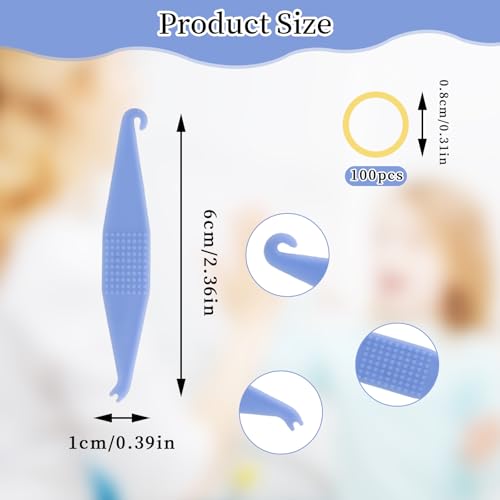 500 Stück Zahnspange Gummi, Kieferorthopädische Elastische, Orthodontic Latex Elastics, Mit 5 Stück Platzierer, Geeignet für Zahnspangen, Zahnlücken und Schiefe Zähne (Fuchs 1/4\)