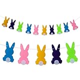 Länge der Girlande 2m, Breite je Hase ca. 7,3cm, Höhe je Hase ca. 12,5cm