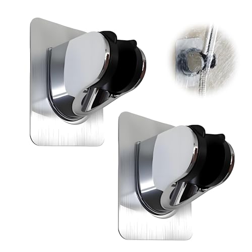 wilcractk Support de Douchette, Support Pommeau de Douche Réglable sans Perçage, Fixation Murale Durable, Support Douchette Facile à Installer - Idéal pour Salle de Bain, Pratique et Résistant