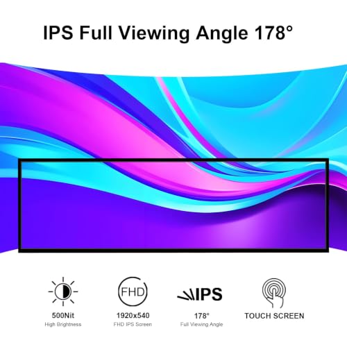 Image of Digital Signage Bar Display LCD Commercial Advertising Touch Screen | 1920x540 IPS,USB Programmable Sign Outdoor /Indoor Texts Images Videos for Store,Shop,Retail, Business, Elevator, Home Decor
