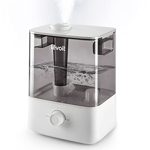 レボイト 加湿器 大容量 6L 上から給水 360度回転可能吹出し口 お手入れ簡単 卓上加湿器 最大30畳対応 空焚き防止 コスパ おしゃれ 静音 省エネ オフィス/寝室/リビング BPAフリー Classic300 グレー