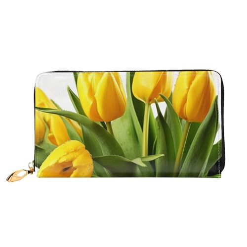 Flower Women Wallets Leather Zip Around Clutch Purses Waterproof Credit Card Holder With Phone Holder Ladies Travel Coin Purse