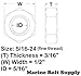Type 18-8 Stainless Steel Thin/Jam Nuts - Marine Bolt Supply (5/16-24 (pack of 50))