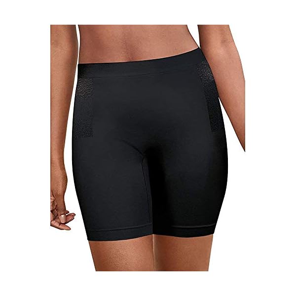 Bali Women's Comfort Revolution Firm Control Shapewear Thigh Slimmer DF0050, Black, Medium