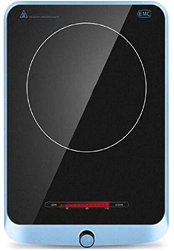 Induktions-Herd, Haushalt Tragbare intelligenter Herd Induktionsherd 2100W-Noten-Knopf-Bedienung LED-Anzeige,Blue,Blue