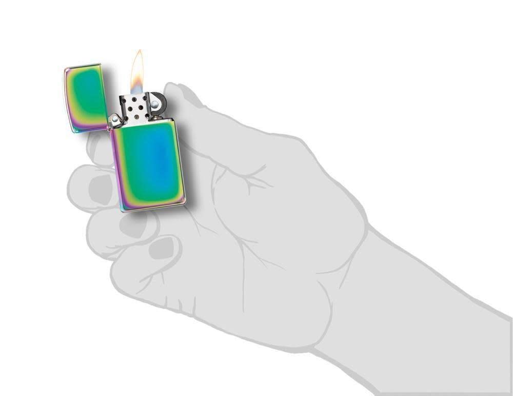 Zippo Zapalniczka Sztormowa, Slim Spectrum, Wielokolorowa, Model Bazowy, Wielokrotnego Użytku, Wiatroszczelna Konstrukcja, Pudełko na Prezent, Wyprodukowano w USA
