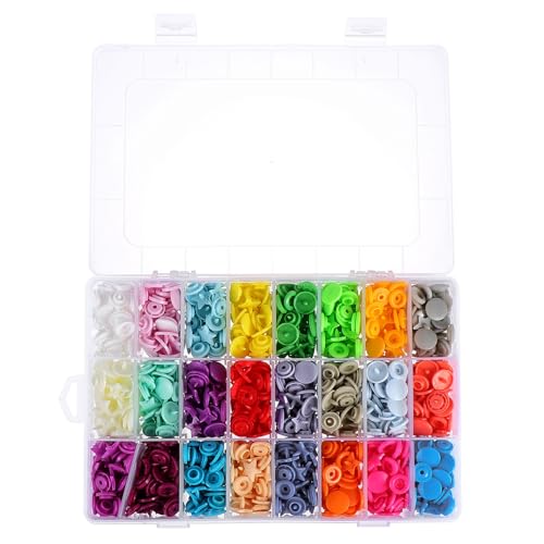 Boutons-pression en résine Healvian kit de fixation 360 pièces étoiles faciles à poser pour linge