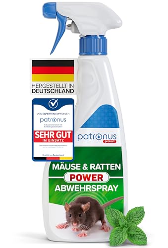 Hochwirksames Ratten & Mäuse Abwehr-Spray zum Mäuse vertreiben [500ml] mit Pfefferminzöl gegen Mäuse für Haus & Garten effektiv Mäuse dauerhaft vertreiben mit Mäuse-Gift Alternative