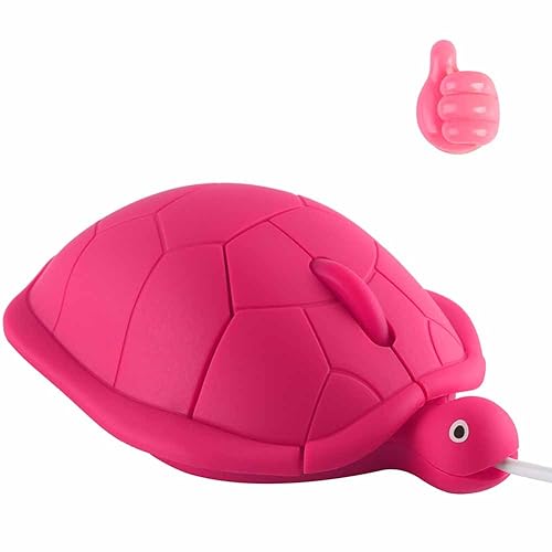 Souris tortue verte filaire USB compacte pour ordinateur de bureau
