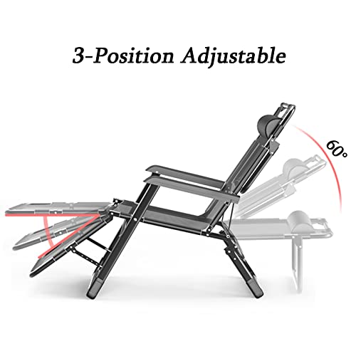 Chaise longue portable pliable et robuste pour extérieur et balcon