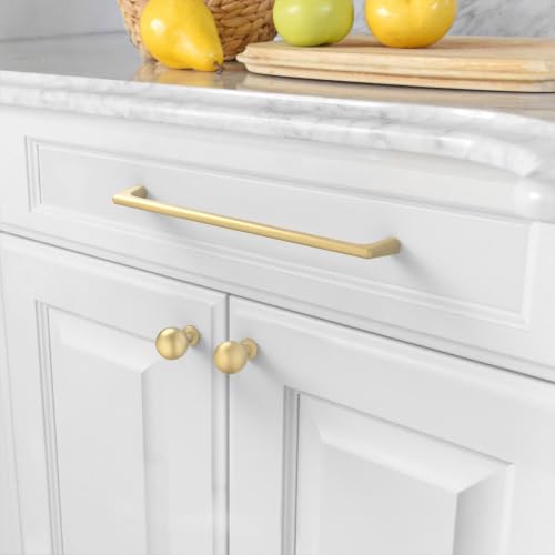 Image of Asidrama 6 Pack 7.5 Inch(192mm) Gold Cabinet Pulls Cabinet Handles Cupboard Handles Kitchen Cabinet Hardware for Cupboard Drawer Pulls