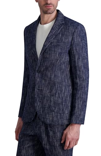 KARL LAGERFELD Men's 2 Button Long Sleeve Summer Blazer3