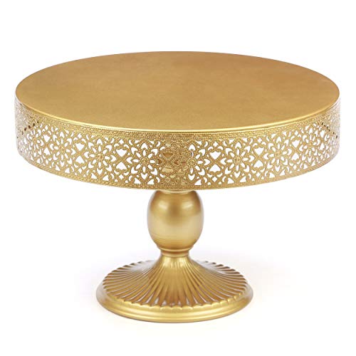 VILAVITA 12 Inch Cake Stand Round Cupcake Stands Metal Dessert Display Cake Stands, Gold